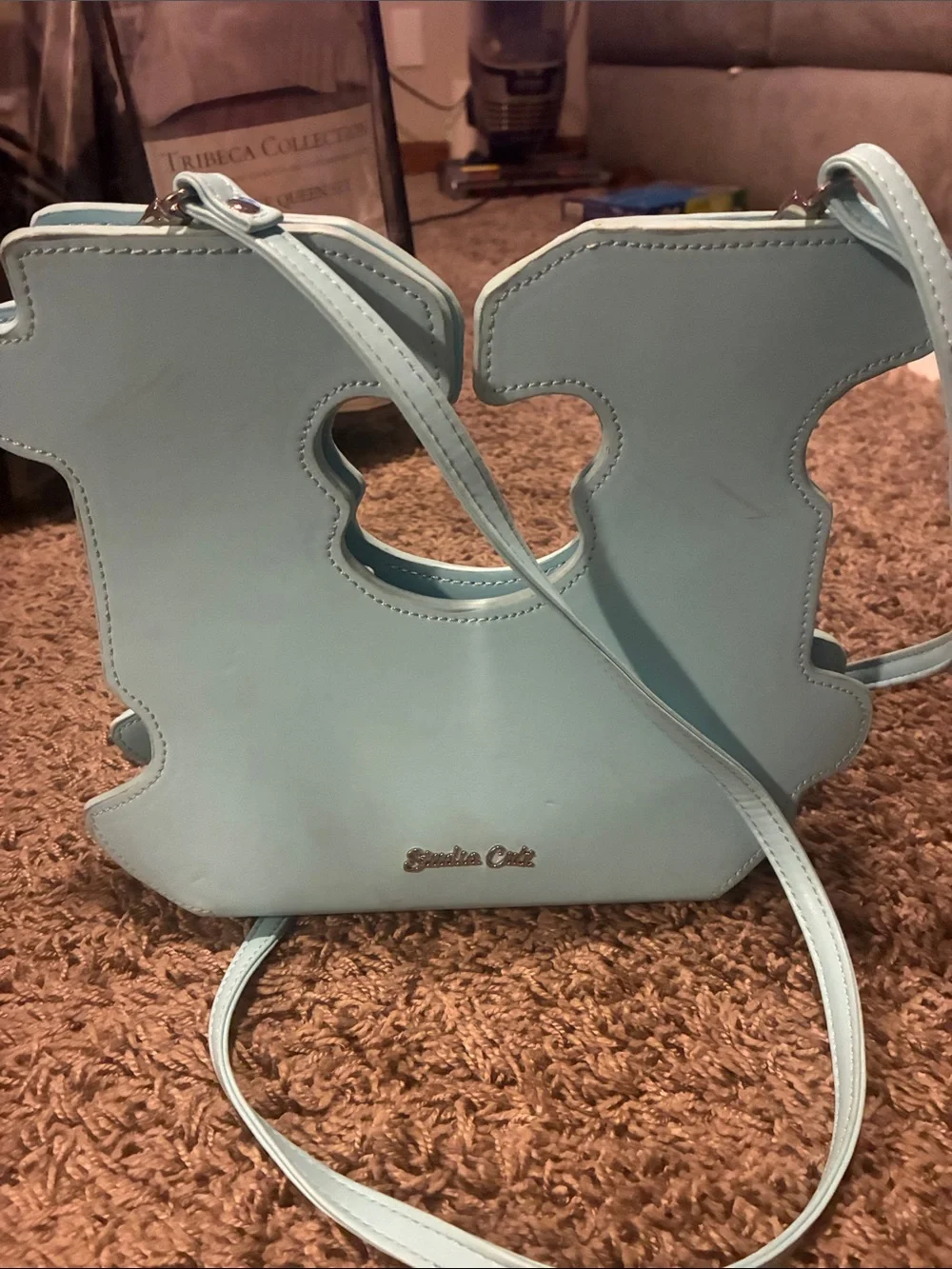 LET'S GET THIS BREAD Light Blue studio cult Crossbody Bag